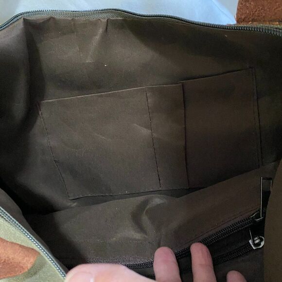 K2 Classic Fashion Canvas and Leather Womans Bag/Tote - Picture 6 of 9